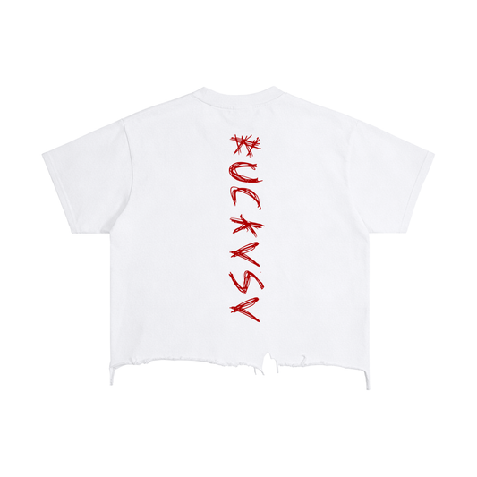 Vintage Wash Boxy Distressed Hem T-Shirt